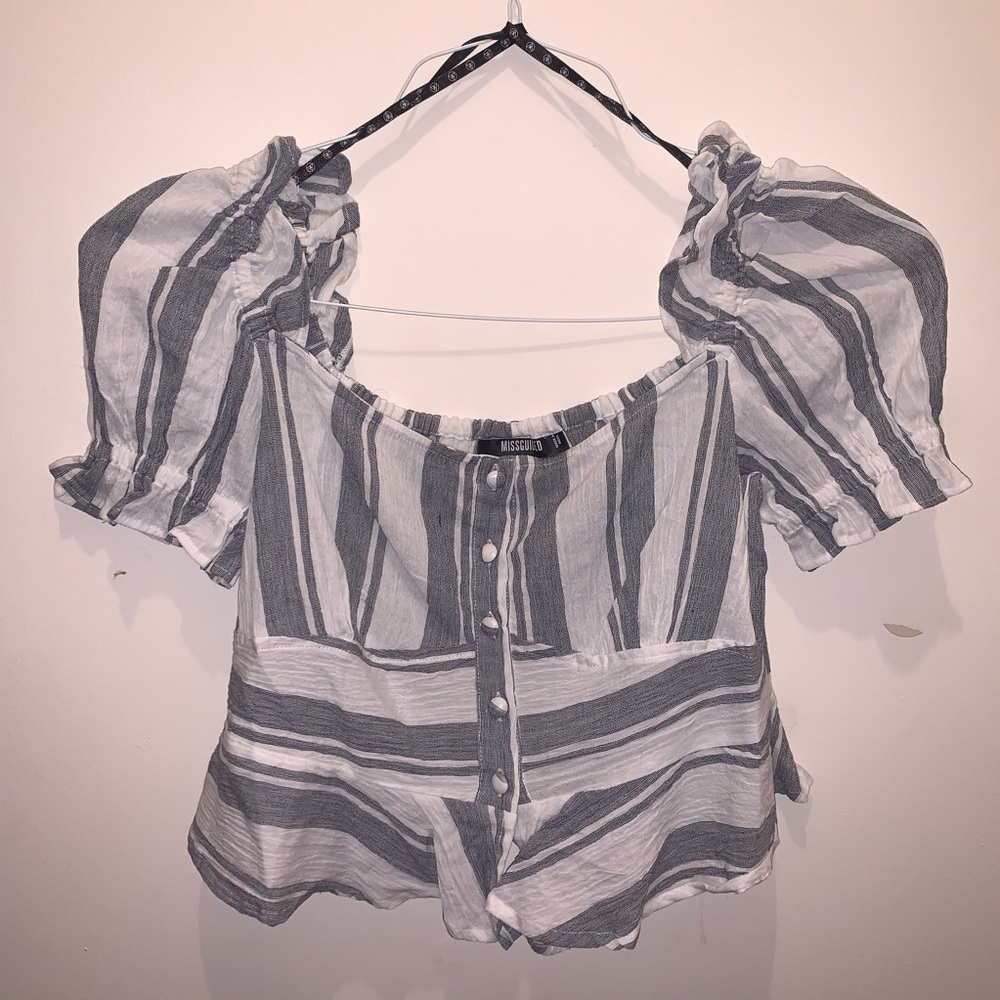 Missguided stripped blouse